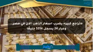 «تراجع كبير» يضرب أسعار الذهب الآن في مصر.. وعيار 24 يسجل 5314 جنيهًا